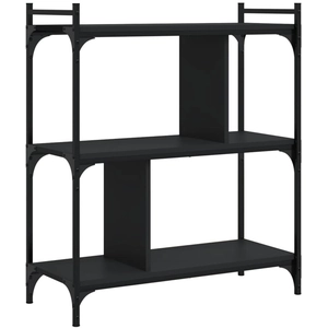vidaXL Bibliothèque à 3 niveaux noir 76x32x88 cm bois d'ingénierie pas cher