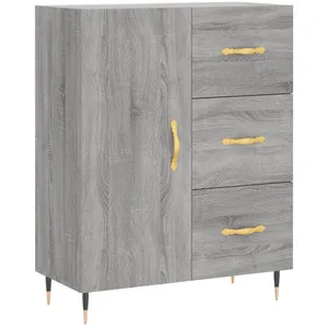 vidaXL Buffet haut Sonoma gris 69,5x34x180 cm Bois d'ingénierie pas cher