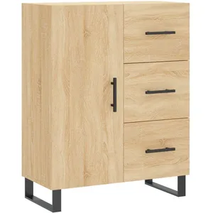 vidaXL Buffet haut Chêne sonoma 69,5x34x180 cm Bois d'ingénierie pas cher