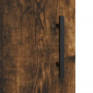 vidaXL Buffet haut Chêne fumé 69,5x34x180 cm Bois d'ingénierie pas cher