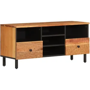 vidaXL Meuble TV 100x33x46 cm bois d'acacia solide pas cher