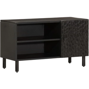 Comparateur de prix : vidaXL Meuble TV noir 80x31x46 cm bois massif de manguier