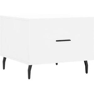 vidaXL Tables basses 2 pcs blanc 50x50x40 cm bois d'ingénierie pas cher