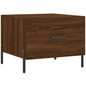 vidaXL Tables basses 2 pcs chêne marron 50x50x40 cm bois d'ingénierie pas cher