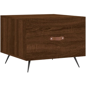 vidaXL Tables basses 2 pcs chêne marron 50x50x40 cm bois d'ingénierie pas cher