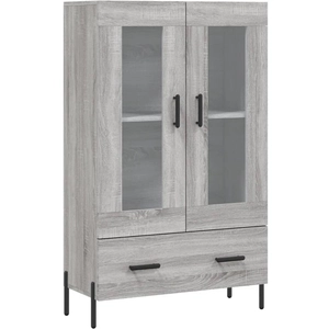 vidaXL Buffet haut sonoma gris 69,5x31x115 cm bois d'ingénierie pas cher