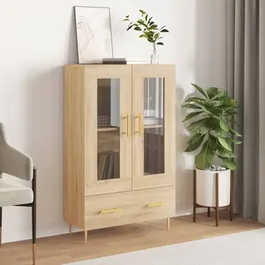 vidaXL Buffet haut chêne sonoma 69,5x31x115 cm bois d'ingénierie pas cher