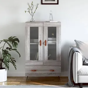 vidaXL Buffet haut sonoma gris 69,5x31x115 cm bois d'ingénierie pas cher