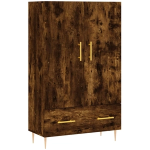 vidaXL Buffet haut chêne fumé 69,5x31x115 cm bois d'ingénierie pas cher