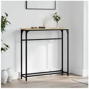 Comparateur de prix : vidaXL Table console chêne sonoma 75x19,5x75 cm bois d'ingénierie