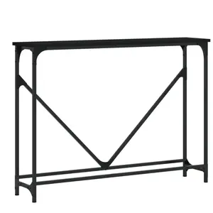 vidaXL Table console noir 102x22,5x75 cm bois d'ingénierie pas cher