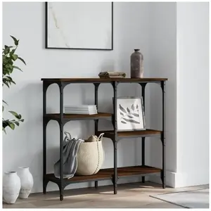 vidaXL Table console chêne marron 80x29x75 cm Bois d'ingénierie pas cher