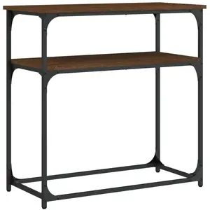 vidaXL Table console chêne marron 75x35,5x75 cm bois d'ingénierie pas cher