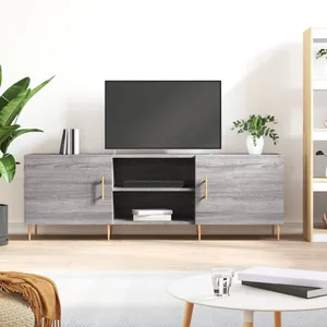 vidaXL Meuble TV sonoma gris 150x30x50 cm bois d'ingénierie pas cher