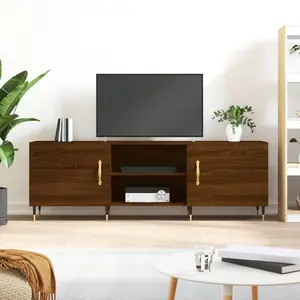 vidaXL Meuble TV chêne marron 150x30x50 cm bois d'ingénierie pas cher