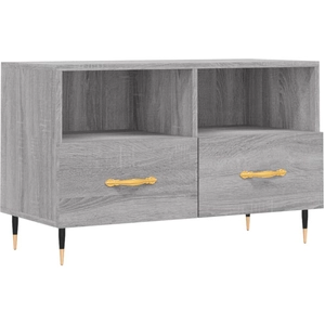 vidaXL Meuble TV Sonoma gris 80x36x50 cm Bois d'ingénierie pas cher