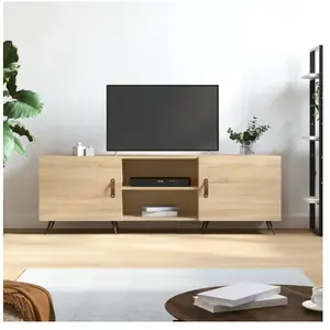 vidaXL Meuble TV chêne sonoma 150x30x50 cm bois d'ingénierie pas cher