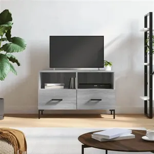 vidaXL Meuble TV Sonoma gris 80x36x50 cm Bois d'ingénierie pas cher