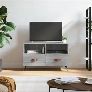 vidaXL Meuble TV Sonoma gris 80x36x50 cm Bois d'ingénierie pas cher