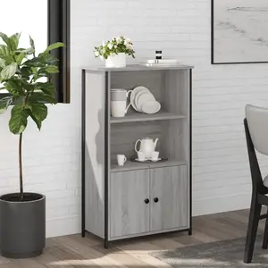 vidaXL Buffet haut sonoma gris 62x32x103,5 cm bois d'ingénierie pas cher