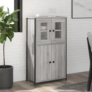 Comparateur de prix : vidaXL Buffet haut sonoma gris 62x32x106,5 cm bois d'ingénierie