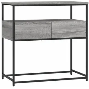 vidaXL Table console sonoma gris 75x40x75 cm bois d'ingénierie pas cher