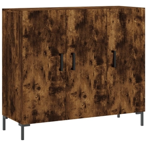 vidaXL Buffet chêne fumé 90x34x80 cm bois d'ingénierie