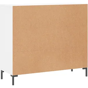 vidaXL Buffet blanc 90x34x80 cm bois d'ingénierie pas cher
