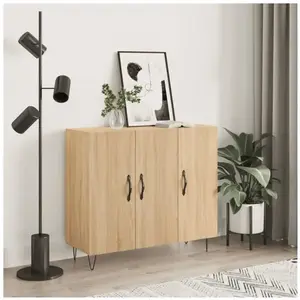 vidaXL Buffet chêne sonoma 90x34x80 cm bois d'ingénierie pas cher