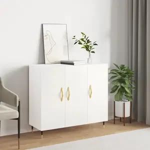 vidaXL Buffet blanc 90x34x80 cm bois d'ingénierie pas cher