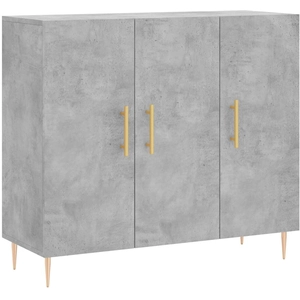 vidaXL Buffet gris béton 90x34x80 cm bois d'ingénierie pas cher