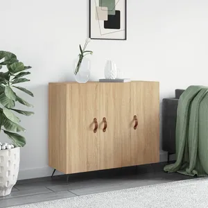 vidaXL Buffet chêne sonoma 90x34x80 cm bois d'ingénierie pas cher