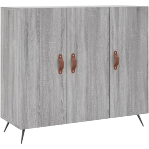 vidaXL Buffet sonoma gris 90x34x80 cm bois d'ingénierie pas cher
