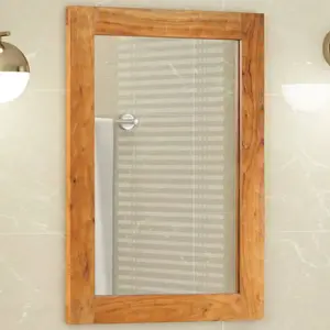 Comparateur de prix : vidaXL Miroir salle de bain 50x70x2,5 cm bois massif d'acacia et verre