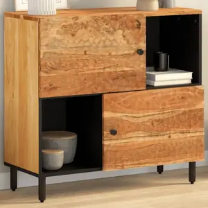 vidaXL Armoire latérale 80x33x75 cm bois massif d'acacia pas cher