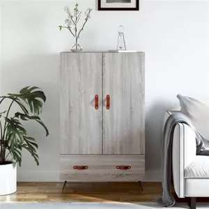 vidaXL Buffet haut sonoma gris 69,5x31x115 cm bois d'ingénierie pas cher
