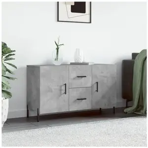 vidaXL Buffet gris béton 100x36x60 cm bois d'ingénierie pas cher
