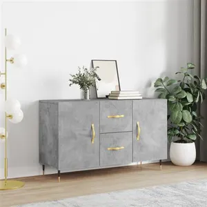 vidaXL Buffet gris béton 100x36x60 cm bois d'ingénierie pas cher