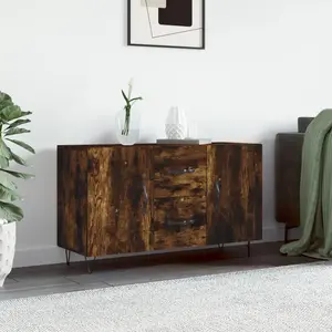 vidaXL Buffet chêne fumé 100x36x60 cm bois d'ingénierie