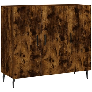 vidaXL Buffet chêne fumé 90x34x80 cm bois d'ingénierie pas cher