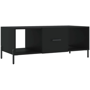 vidaXL Table basse noir 102x50x40 cm bois d'ingénierie pas cher