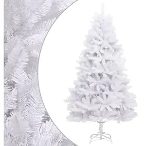 Comparateur de prix : vidaXL Sapin de Noël artificiel à charnières avec support blanc 270 cm