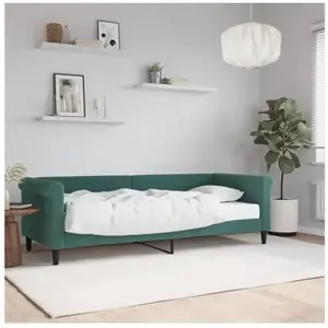 vidaXL Lit de jour avec matelas vert foncé 80x200 cm velours