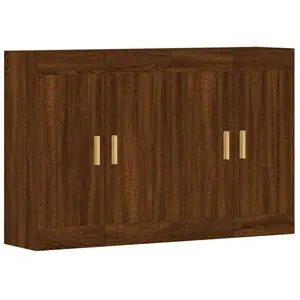 vidaXL Armoires murales 2 pcs chêne marron bois d'ingénierie pas cher