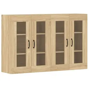 vidaXL Armoires murales 2 pcs chêne sonoma bois d'ingénierie pas cher