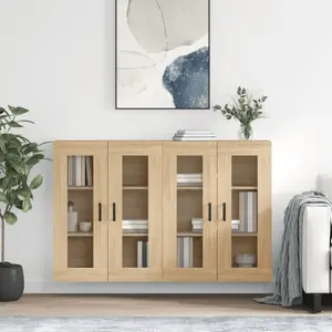 vidaXL Vidaxl Armoires Murales 2 Pcs Chêne Sonoma Bois D'ingénierie