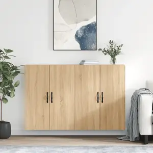 vidaXL Armoires murales 2 pcs chêne sonoma bois d'ingénierie pas cher