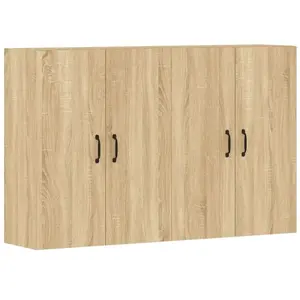 vidaXL Armoires murales 2 pcs chêne sonoma bois d'ingénierie pas cher