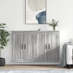 vidaXL Armoires murales 2 pcs sonoma gris bois d'ingénierie pas cher