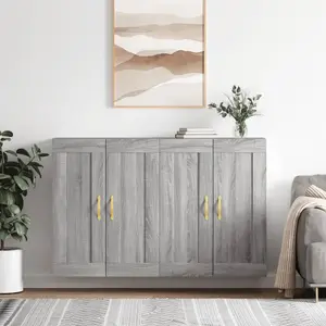 vidaXL Armoires murales 2 pcs sonoma gris bois d'ingénierie pas cher